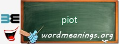 WordMeaning blackboard for piot